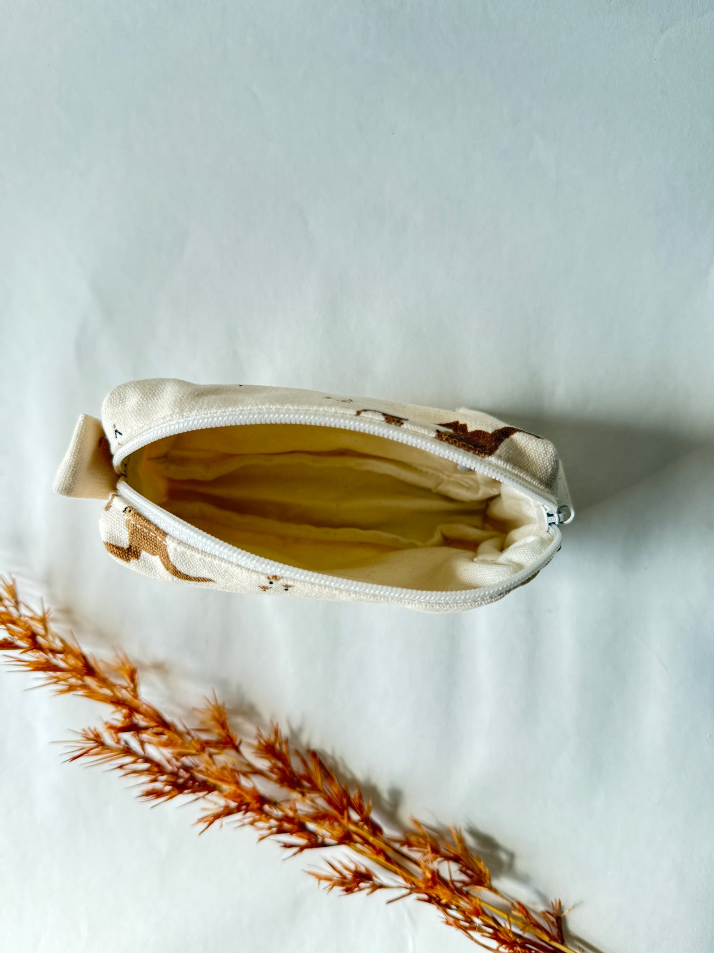 Kangaroo Cotton Canvas Small Pouch – Petite, Pretty, and Purposeful