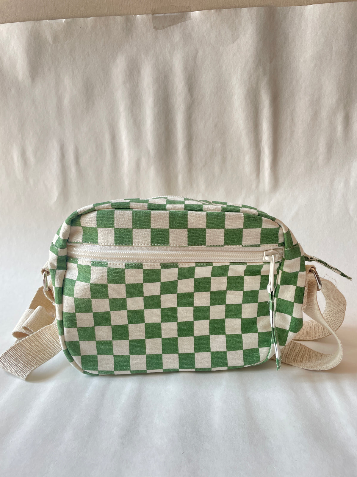 Green Cotton Canvas Multi-pocket Crossbody Sling – Travel Light, Stay Stylish
