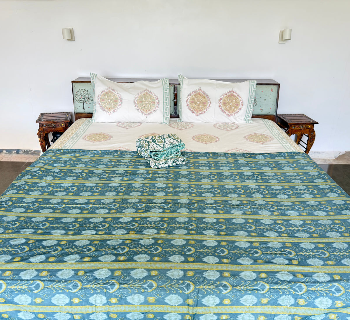 Soft Mulmul Cotton Screen Printed Single Bed Dohar (60”*90”)