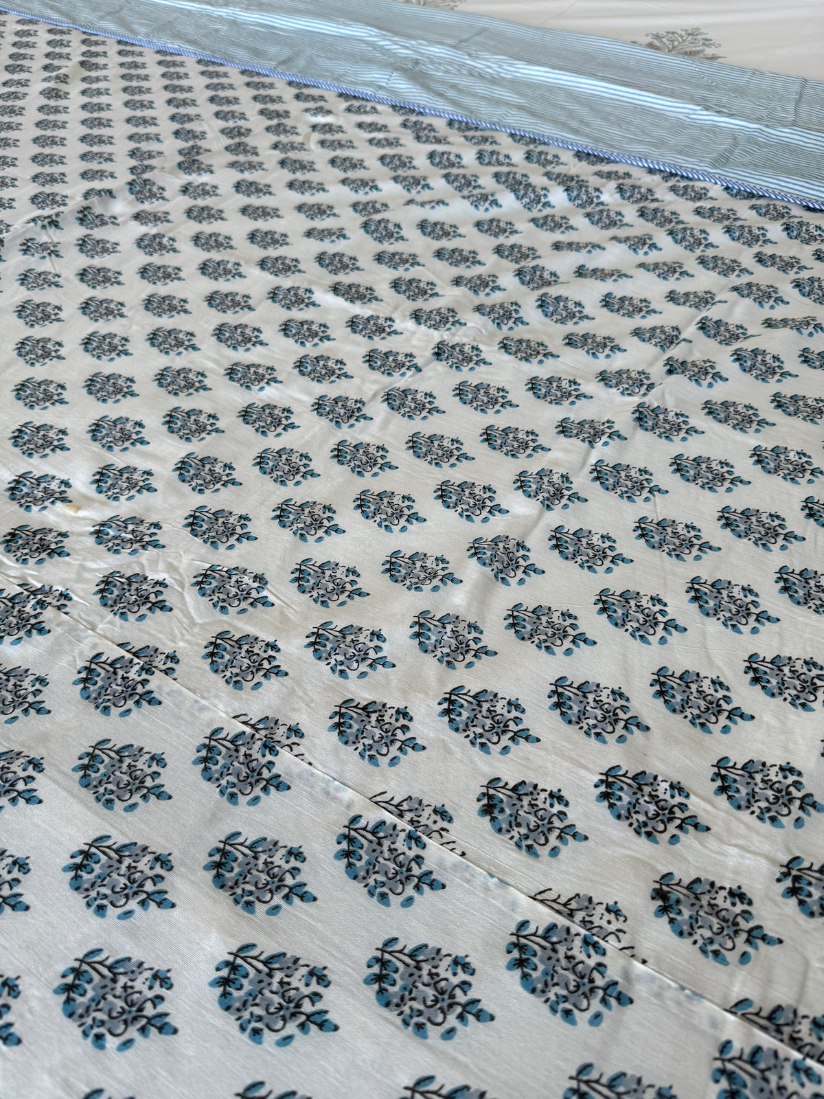 Soft Mulmul Cotton Screen Printed Double Bed Dohar