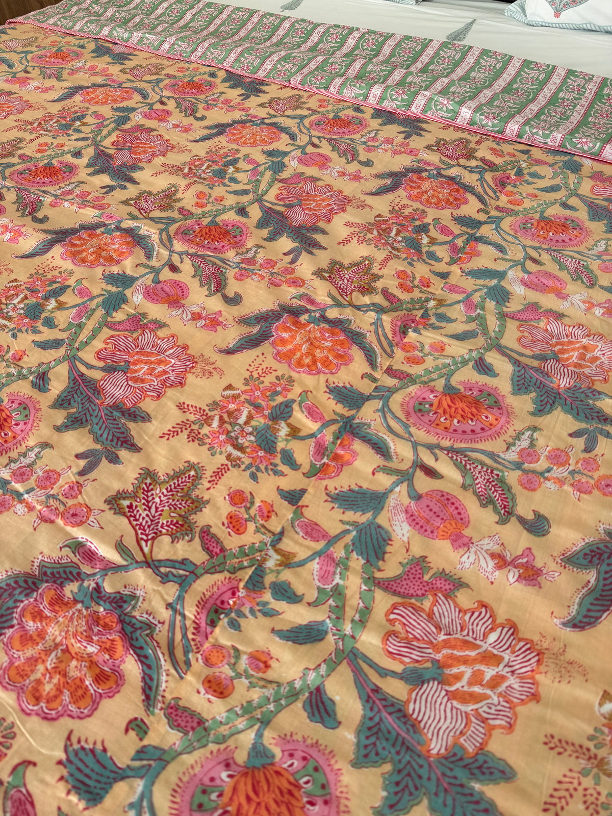 Soft Mulmul Cotton Screen Printed Double Bed Dohar