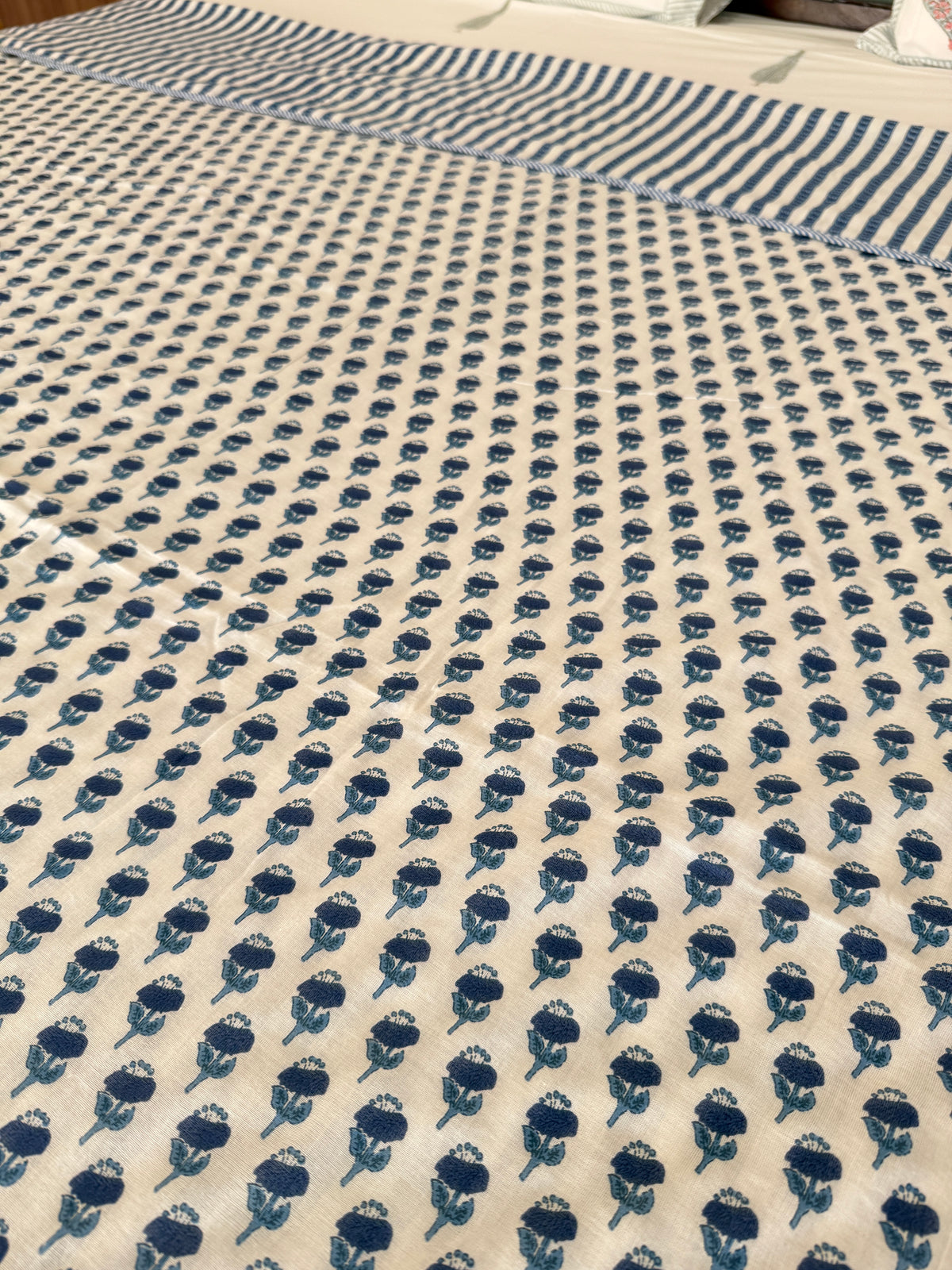 Soft Mulmul Cotton Screen Printed Double Bed Dohar