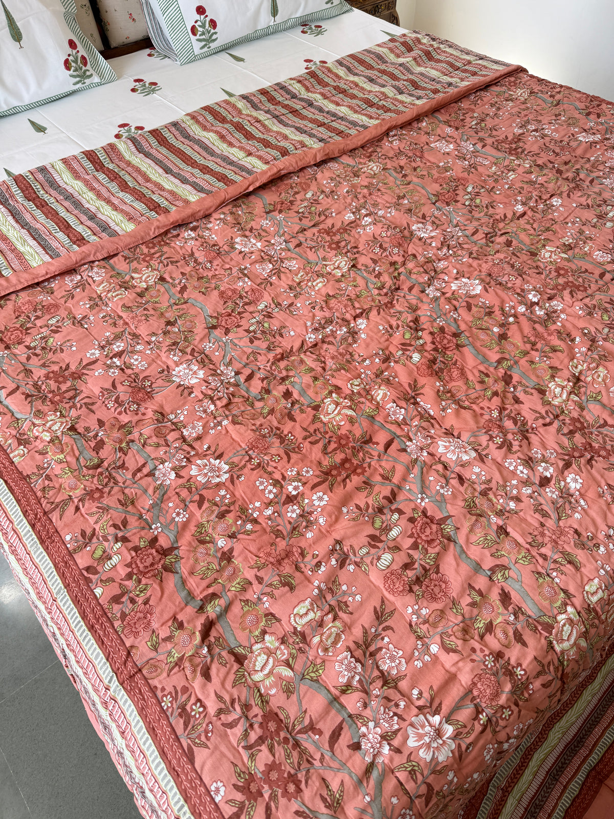 Jaipuri Double Bed Quilt (90”*108”)