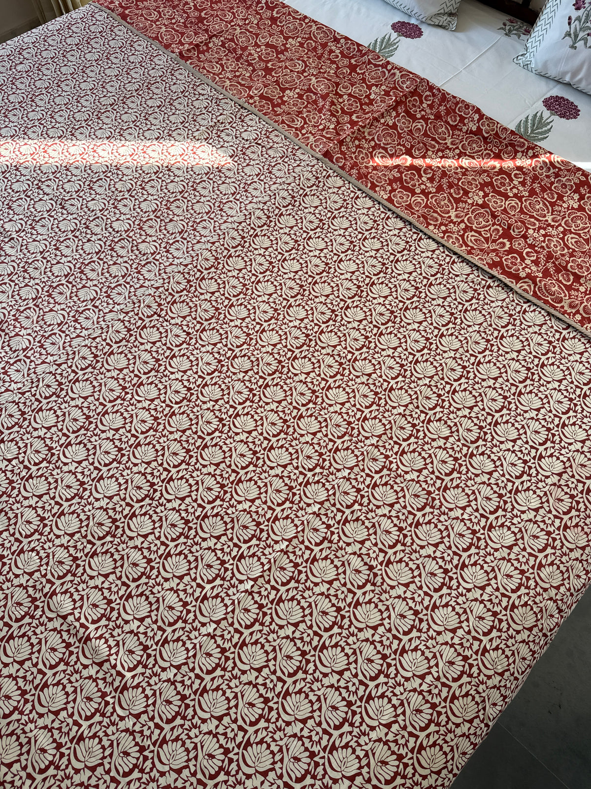 Soft Mulmul Cotton Screen Printed Double Bed Dohar
