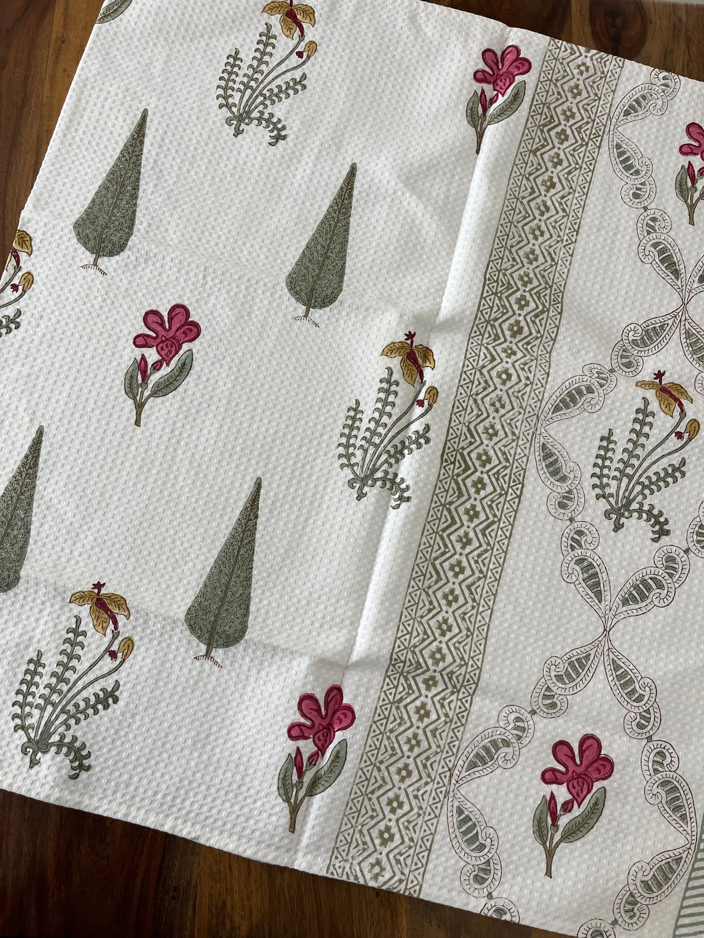 Floral Medley HandBlock Cotton Bath Towel