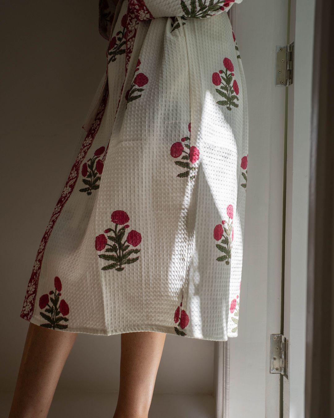 Poppy Print Premium Cotton Waffle Bathrobe (Adult)