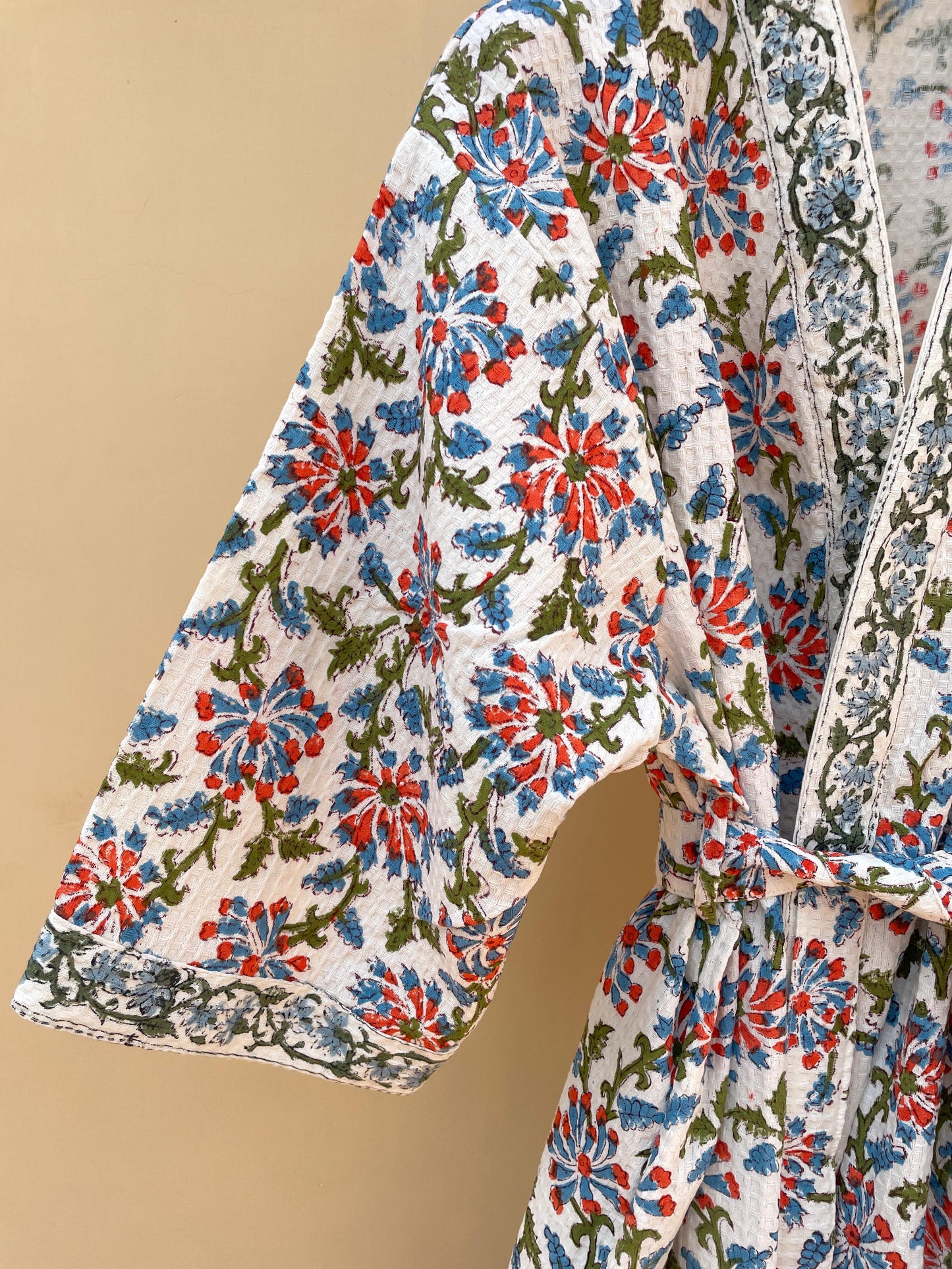 Festive Flora Premium Cotton Waffle Bathrobe (Adult)