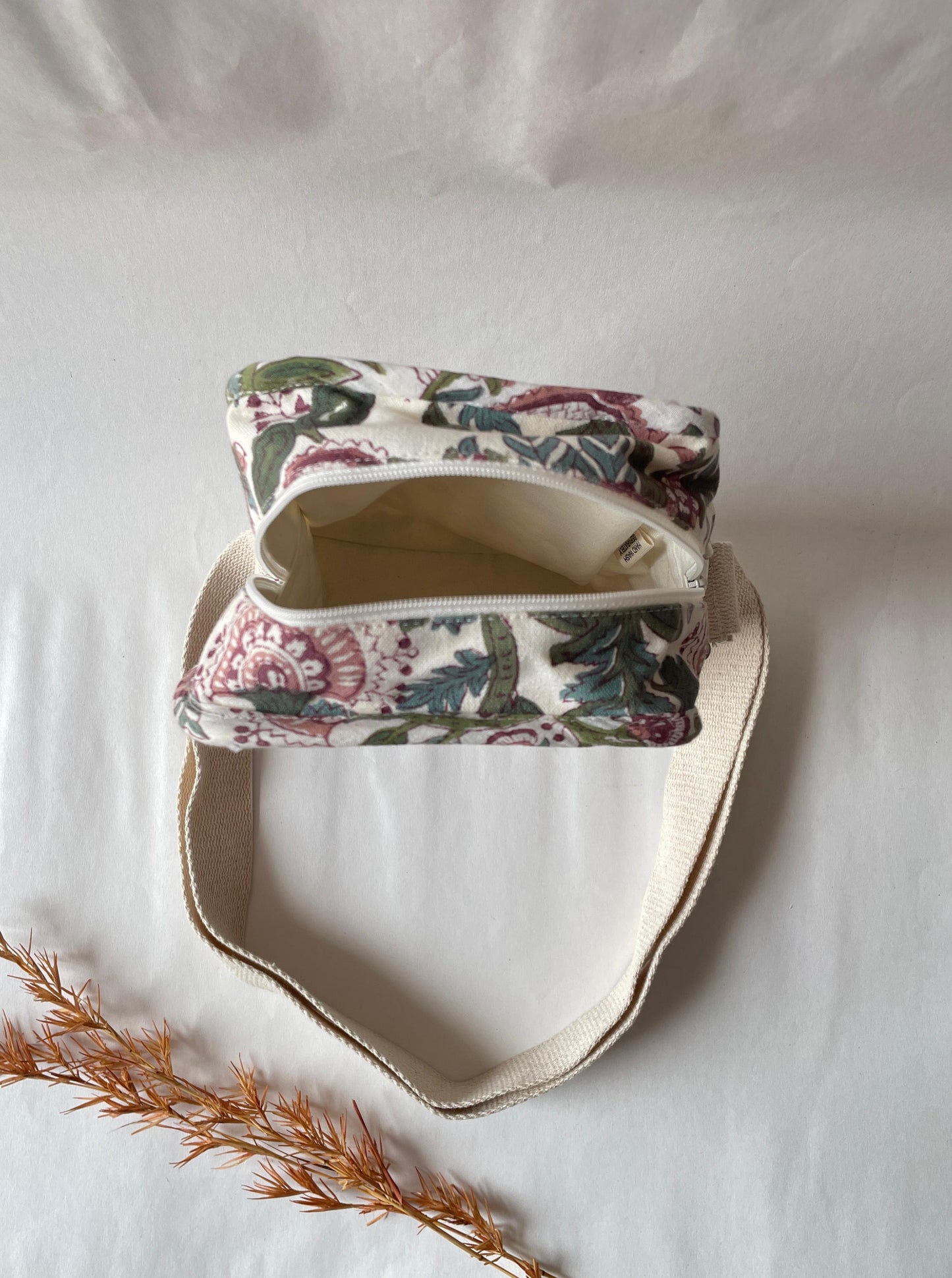 Multicolour Floral Cotton Canvas Vertical Crossbody Sling – Travel Light, Stay Stylish