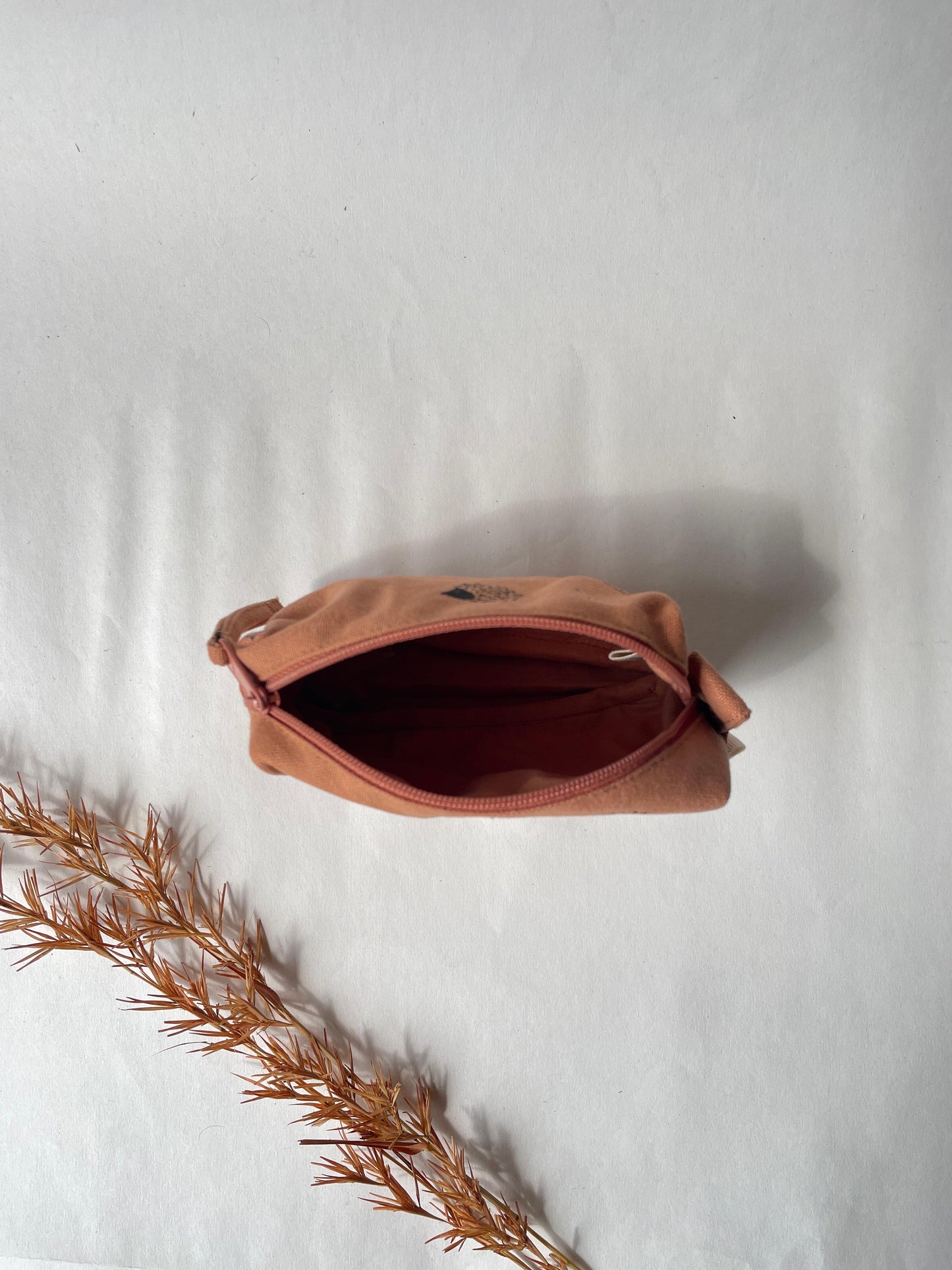 Tan Brown Cotton Canvas Small Pouch – Petite, Pretty, and Purposeful