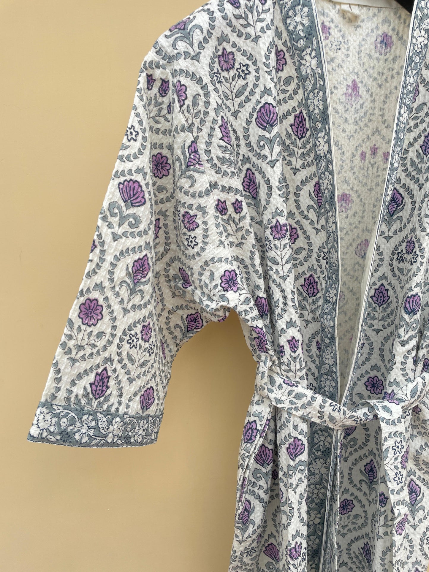 Gray Vine Premium Cotton Waffle Bathrobe (Adult)