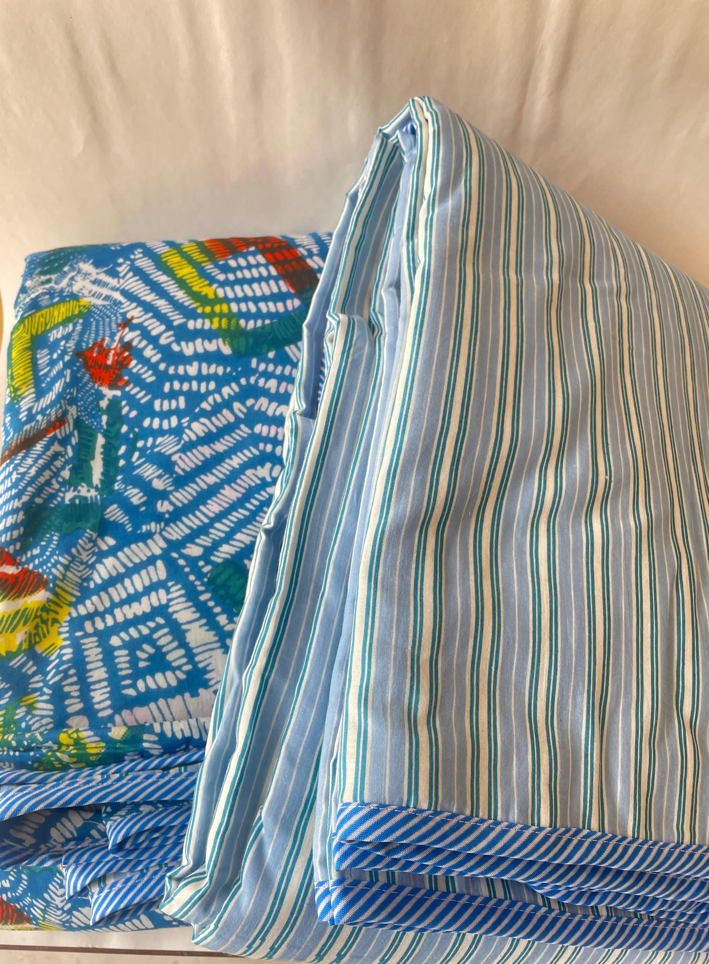 Tribal Mosaic Soft Mulmul Cotton Screen Printed Double Bed Dohars