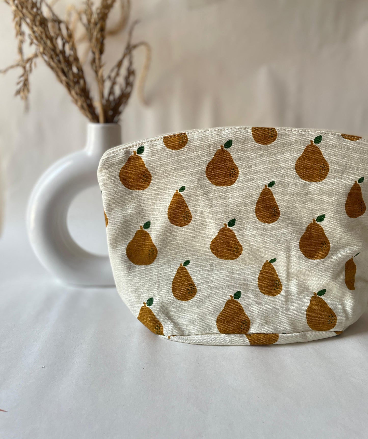 Pear Cotton Canvas Big Pouch