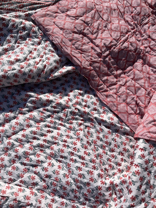 Jaipuri Double Bed Quilt (90”*108”)