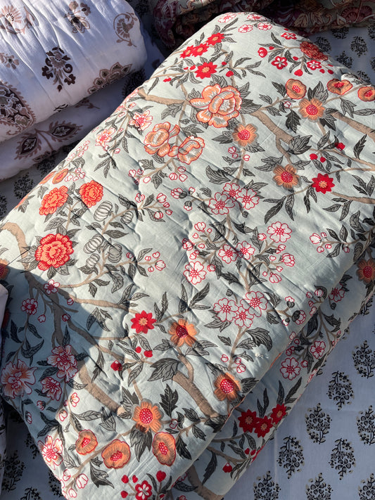 Jaipuri Double Bed Quilt (90”*108”)