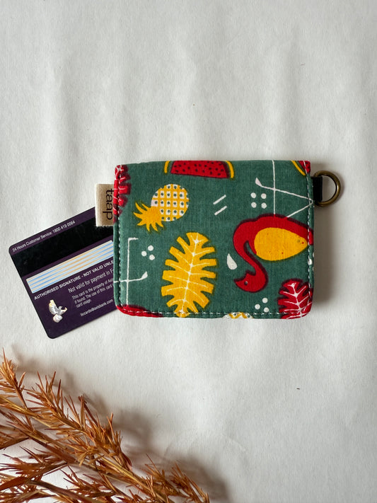 Summer Splash Card Wallet – Compact Security with a Touch of Tradition