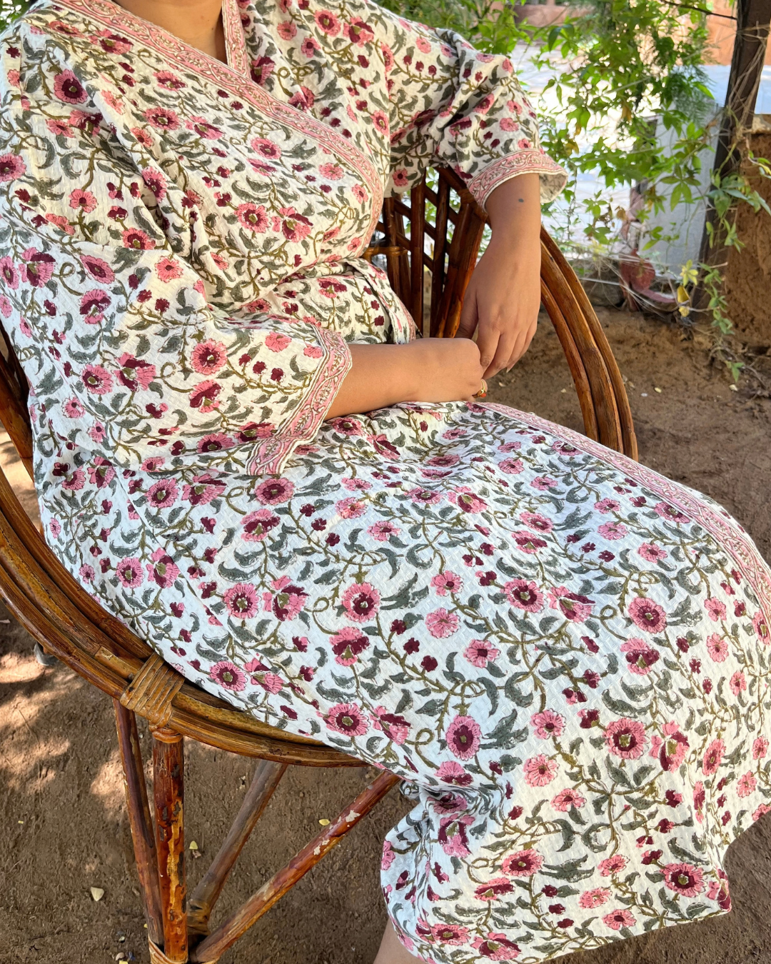 Rose Bloom Premium Cotton Waffle Bathrobe (Adult)