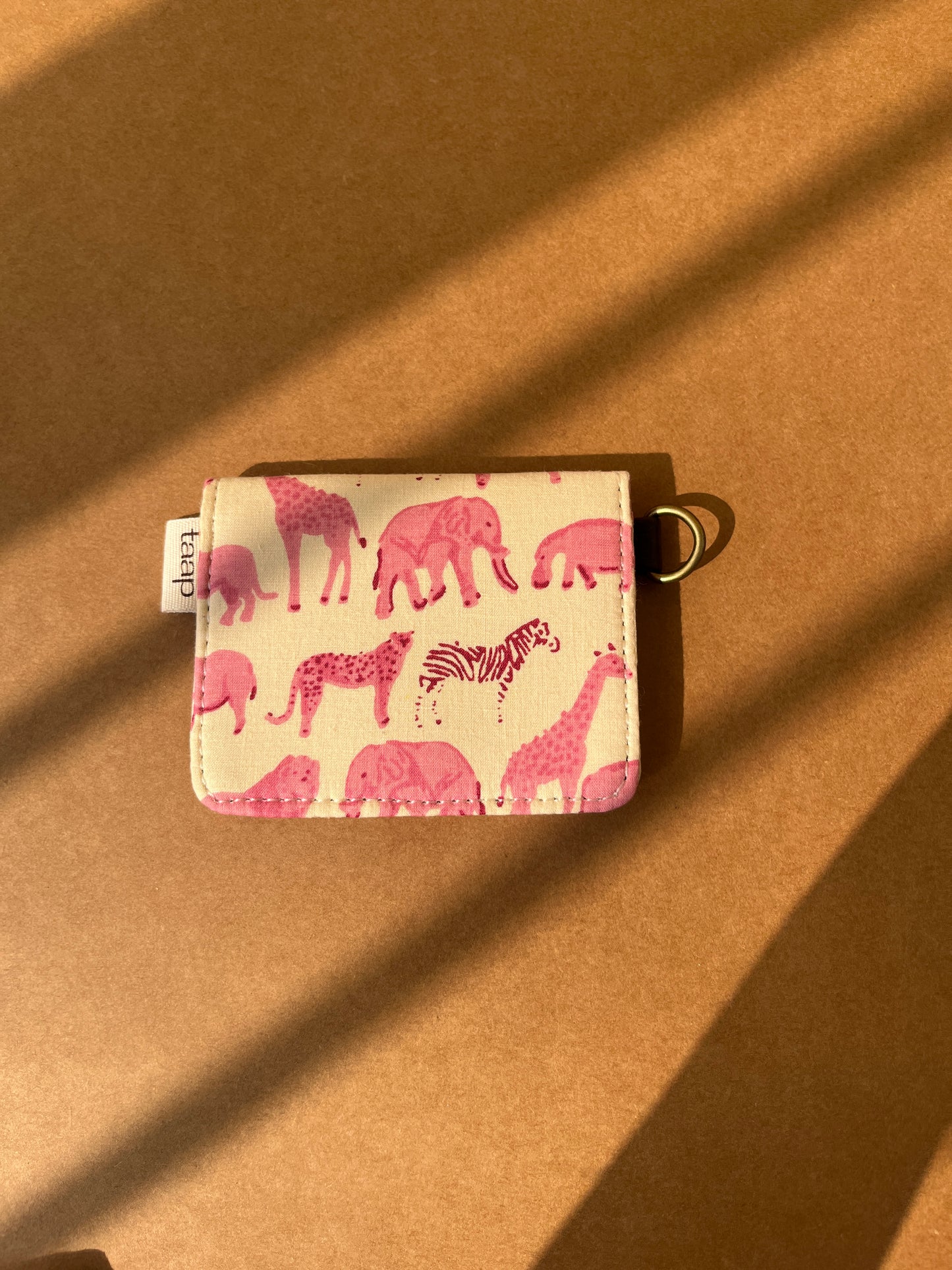 Blush Safari Card Wallet – Compact Security with a Touch of Tradition