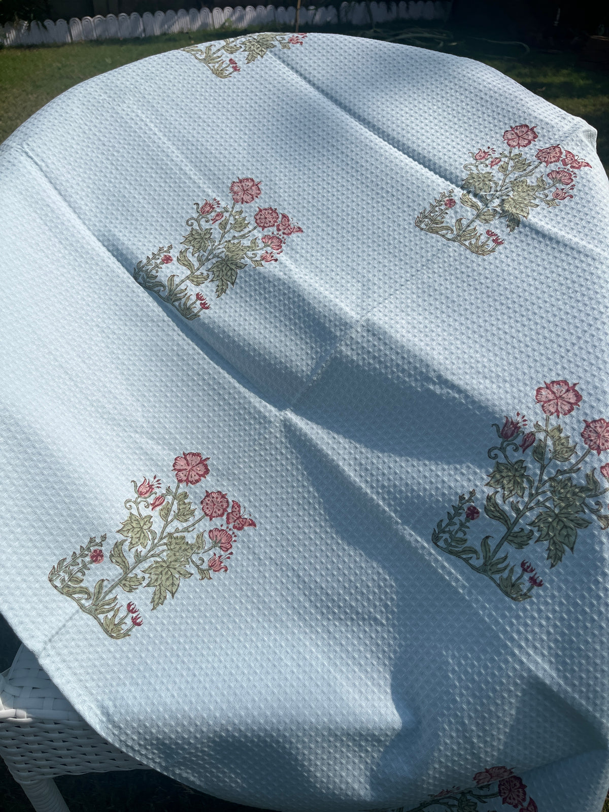 Jade Garden HandBlock Premium Cotton Waffle Bath Towel