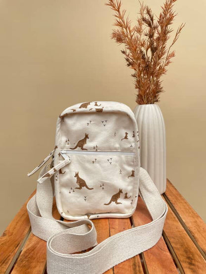 Kangaroo Cotton Canvas Vertical Crossbody Sling – Travel Light, Stay Stylish