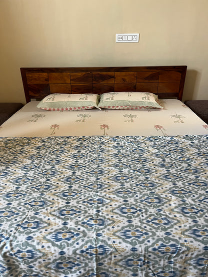 Soft Mulmul Cotton Screen Printed Single Bed Dohar (60”*90”)