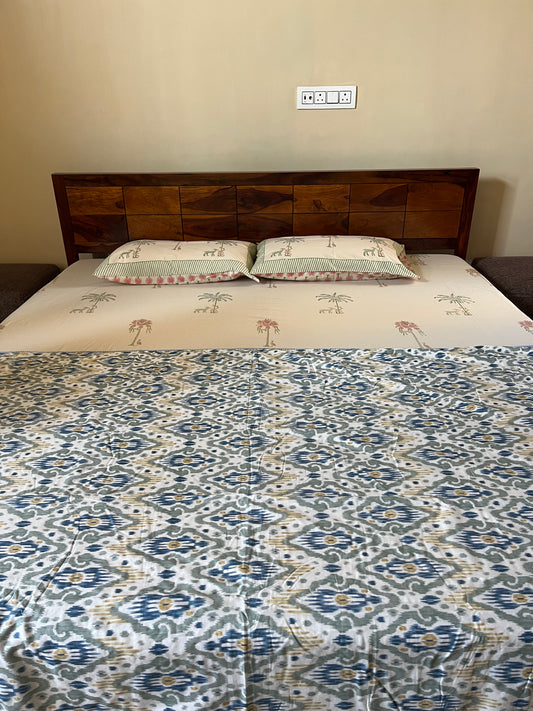 Soft Mulmul Cotton Screen Printed Single Bed Dohar (60”*90”)