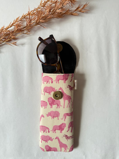 Blush Safari Sunglass Cover – Gentle Guard for Your Shades