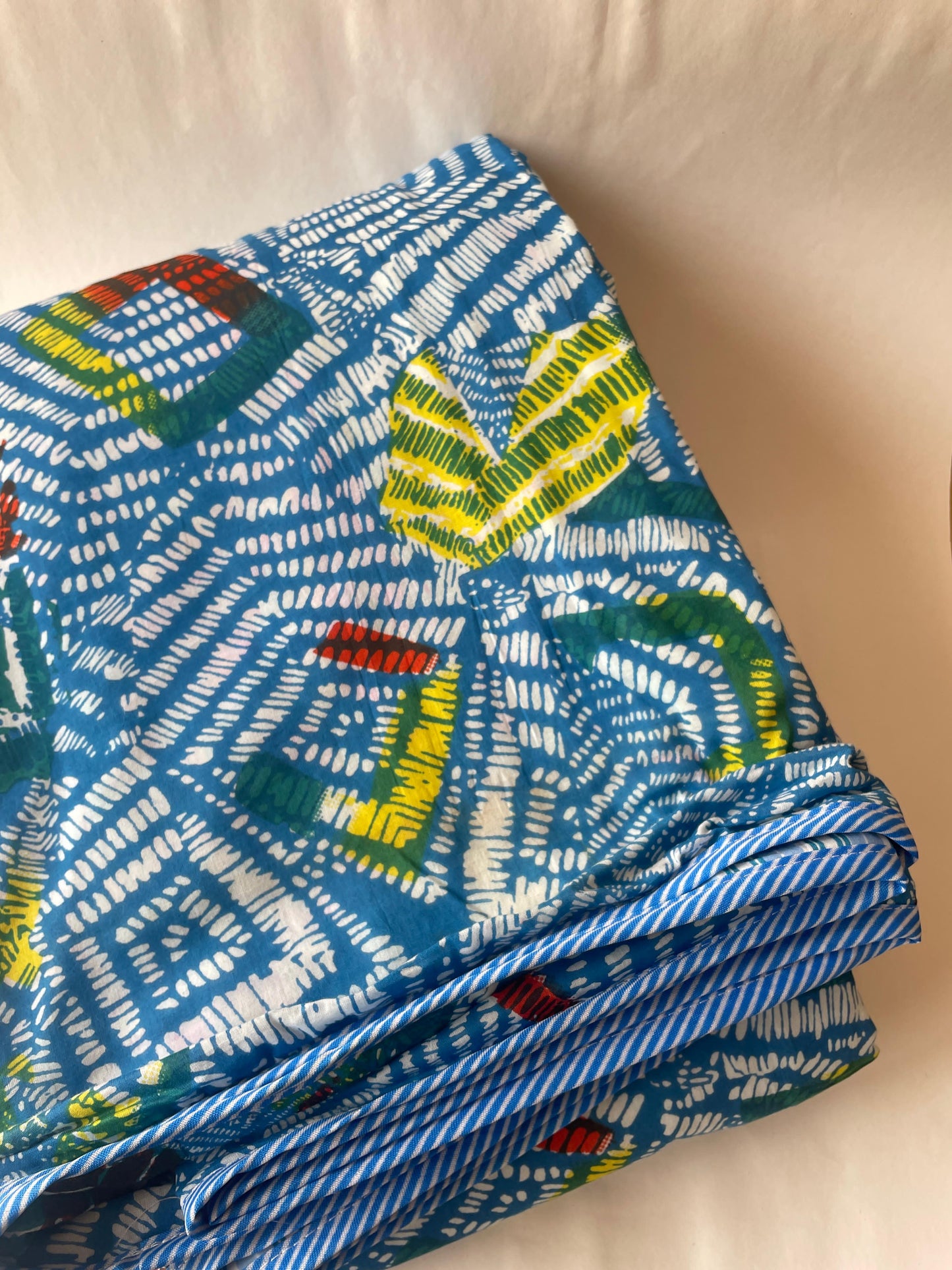 Tribal Mosaic Soft Mulmul Cotton Screen Printed Double Bed Dohars