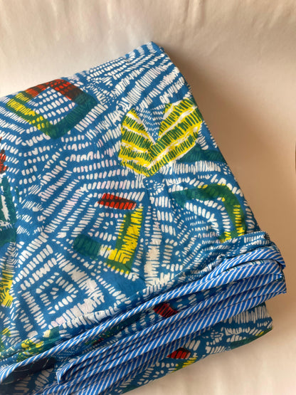 Tribal Mosaic Soft Mulmul Cotton Screen Printed Double Bed Dohars