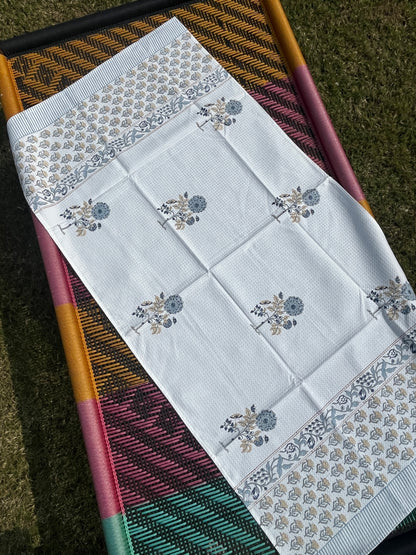 Garden Belle HandBlock Premium Cotton Waffle Bath Towel