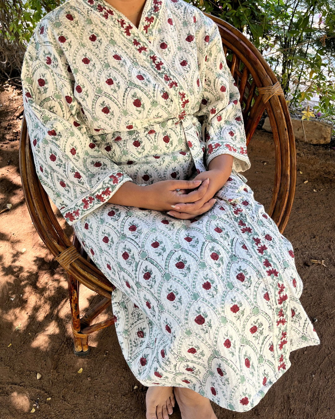 Morning Mist Premium Cotton Waffle Bathrobe (Adult)
