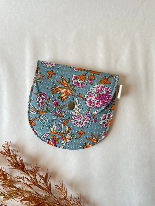 Gulbahar Blue Money Pouch – Pocket-Sized Organizer for Everyday Essentials