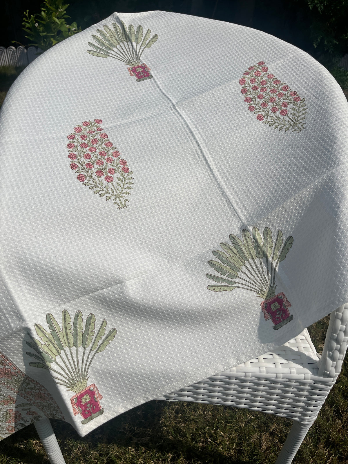 Amara HandBlock Premium Cotton Waffle Bath Towel