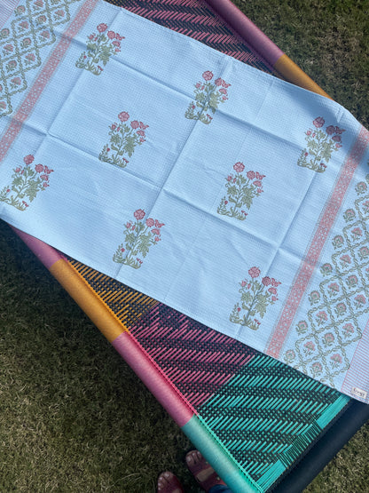 Jade Garden HandBlock Premium Cotton Waffle Bath Towel