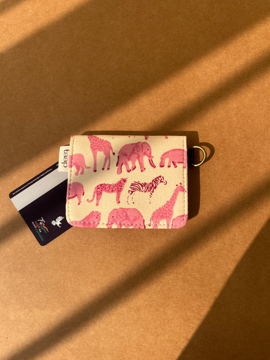Blush Safari Card Wallet – Compact Security with a Touch of Tradition