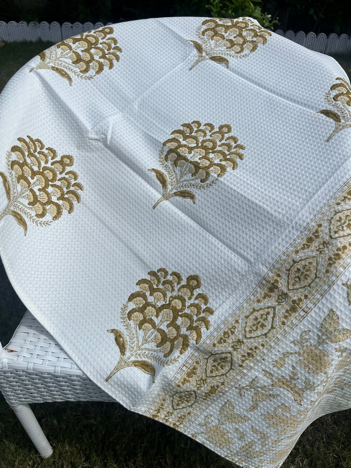 Ivory Palm HandBlock Cotton Bath Towel