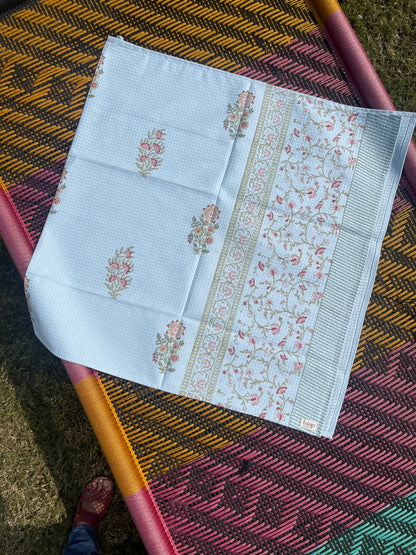 Persian Bloom HandBlock Premium Cotton Waffle Bath Towel