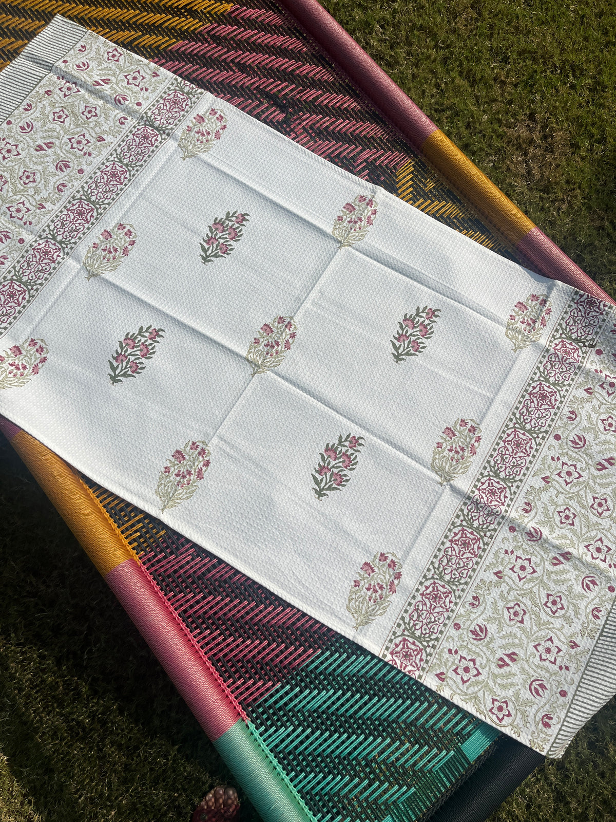 Aurelia HandBlock Premium Cotton Waffle Bath Towel