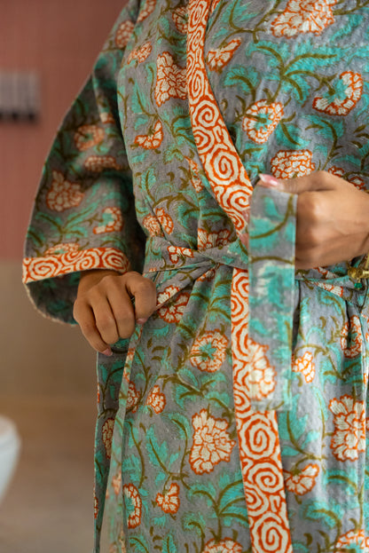Jade Garden Premium Cotton Waffle Bathrobe (Adult)