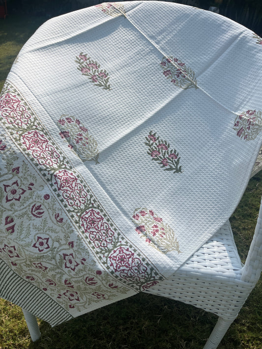 Aurelia HandBlock Premium Cotton Waffle Bath Towel
