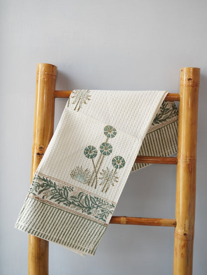 Lily HandBlock Premium Cotton Waffle Hand Towel