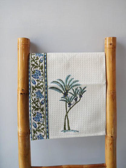 Flora HandBlock Premium Cotton Waffle Hand Towel