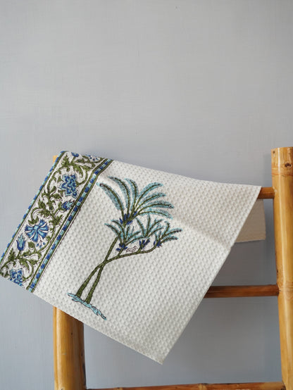 Flora HandBlock Premium Cotton Waffle Hand Towel