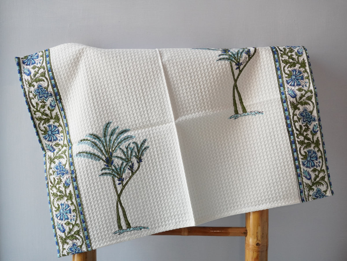 Flora HandBlock Premium Cotton Waffle Hand Towel