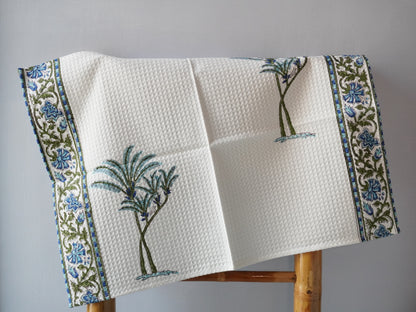 Flora HandBlock Premium Cotton Waffle Hand Towel