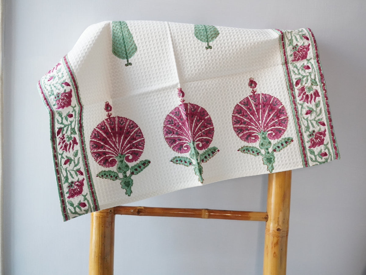 Leaf HandBlock Premium Cotton Waffle Hand Towel