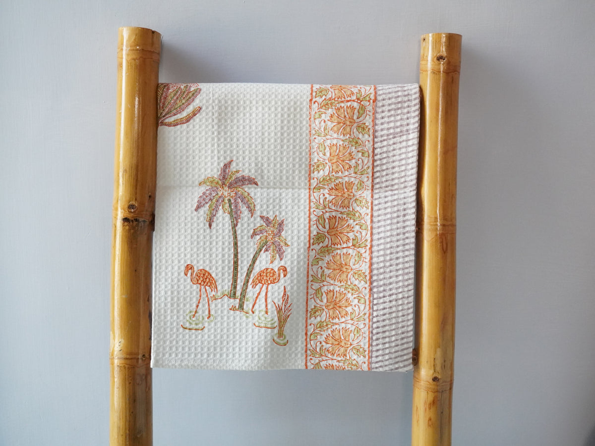 Flamingo HandBlock Premium Cotton Waffle Hand Towel