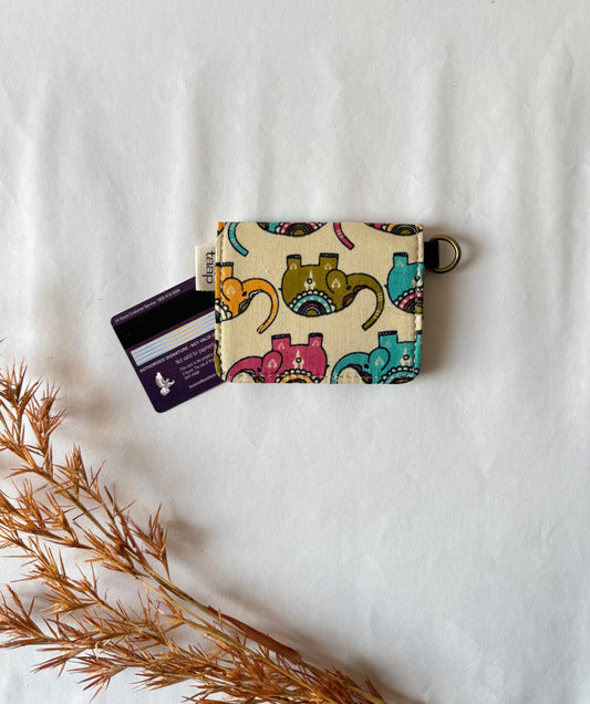 Playful Pachyderm Card Wallet – Compact Security with a Touch of Tradition