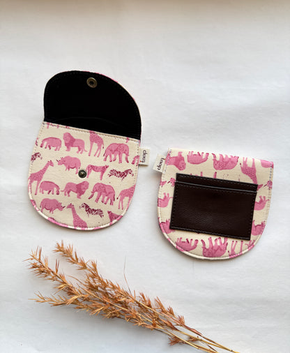 Blush Safari Money Pouch – Pocket-Sized Organizer for Everyday Essentials