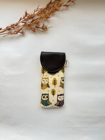 Sage Forest Owl Sunglass Cover – Gentle Guard for Your Shades