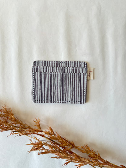 Sage Stripes Card Holder – Slim, Stylish & Smartly Functional
